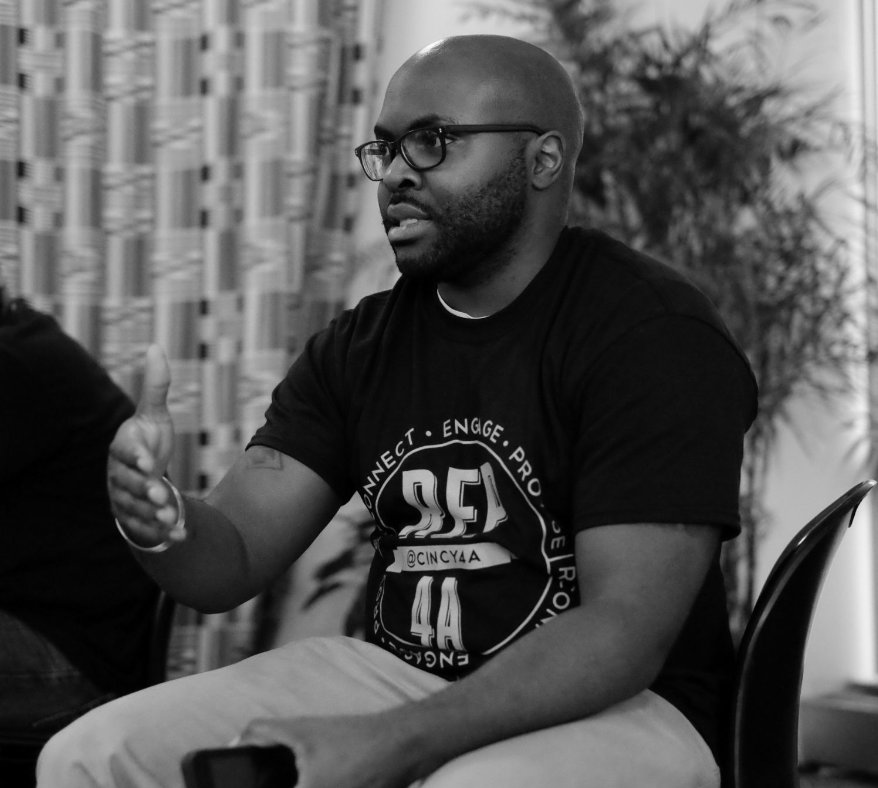 Marcus Bethay speaking at an event